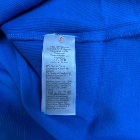 J.Crew Women's Ribbed Cotton Tank Top XXL Blue Style AY276 Scoop Neck Casual New - Picture 4 of 7